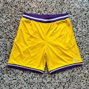 YoungLA Gym Shorts Lakers Yellow Purple Trim Men’s Size Large